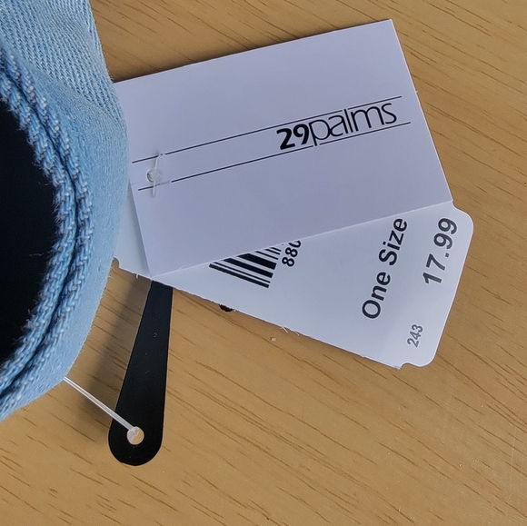 29 PALMS Denim Bling Rhinestone Embellished Visor - Picture 5 of 5